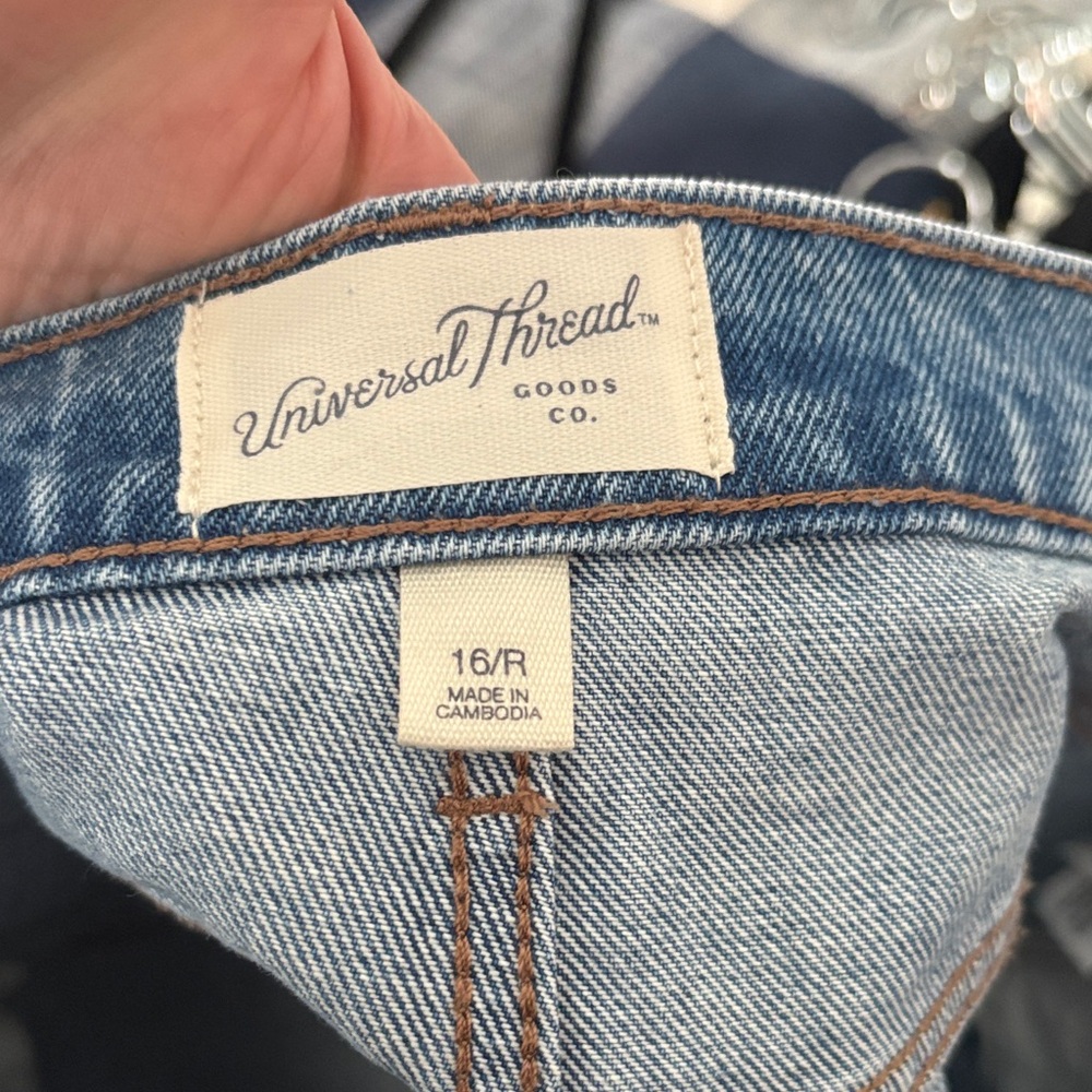 Universal Thread Mini Light Blue Denim Skirt - image 2